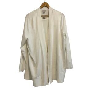 Chico's Cream Open Front Long Cardigan Sweater and Shell Set